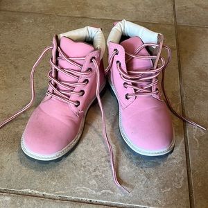 Girls Pink Workboots Size 13
